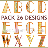 Applique Fall Font
- 26 applique designs in this pack