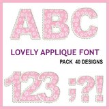 Lovely Applique Font
-  40 designs in this pack