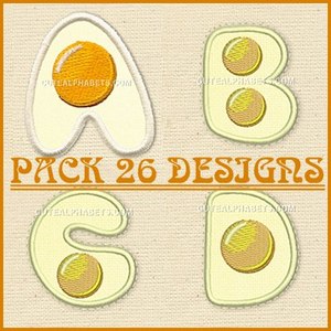 Fried eggs font
- 26 desins in this pack
