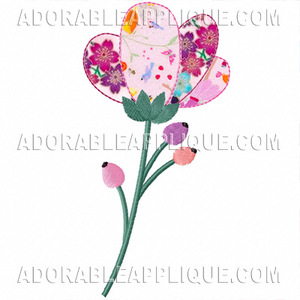 Flower
 - recommended fabrics knitwear, fleece, suede and the like