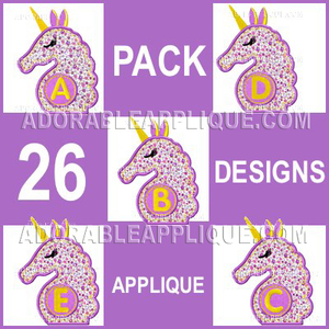 Unicorn Applique Font
-26 designs in this pack